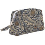 Brown Vintage Background Vintage Floral Pattern, Brown Wristlet Pouch Bag (Large)