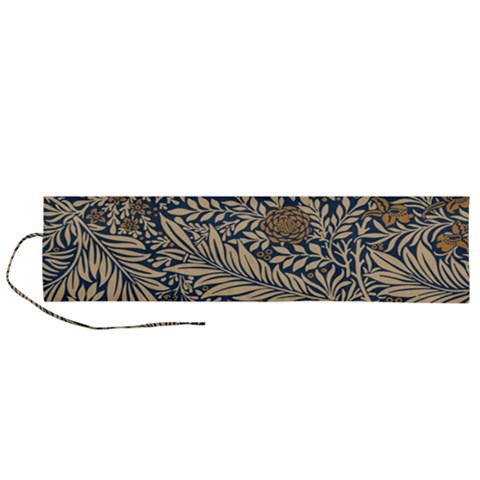 Brown Vintage Background Vintage Floral Pattern, Brown Roll Up Canvas Pencil Holder (L) from ArtsNow.com