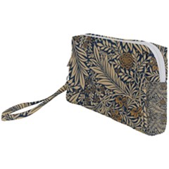 Brown Vintage Background Vintage Floral Pattern, Brown Wristlet Pouch Bag (Small) from ArtsNow.com