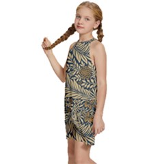 Kids  Halter Collar Waist Tie Chiffon Dress 