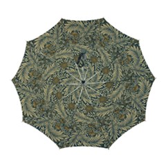 Brown Vintage Background Vintage Floral Pattern, Brown Automatic Folding Umbrella with Case (Large) from ArtsNow.com