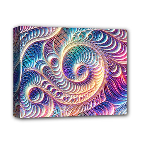 Abstract Fractal Art Swirl Pattern Deluxe Canvas 14  x 11  (Stretched) from ArtsNow.com