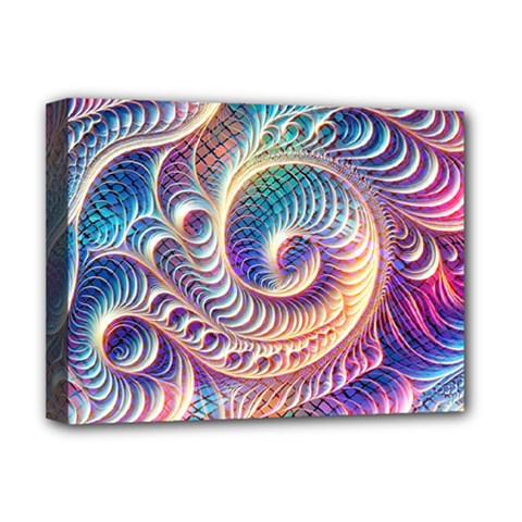 Abstract Fractal Art Swirl Pattern Deluxe Canvas 16  x 12  (Stretched)  from ArtsNow.com