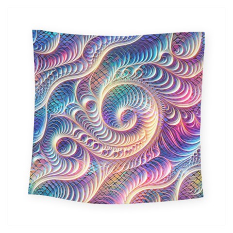 Abstract Fractal Art Swirl Pattern Square Tapestry (Small) from ArtsNow.com