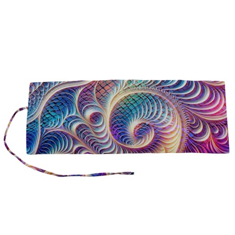 Abstract Fractal Art Swirl Pattern Roll Up Canvas Pencil Holder (S) from ArtsNow.com