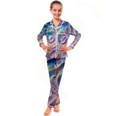 Kids  Satin Long Sleeve Pajamas Set 