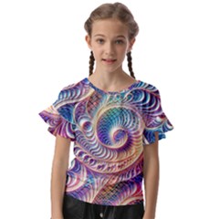 Kids  Cut Out Flutter Sleeves 