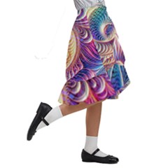 Kids  Ruffle Flared Wrap Midi Skirt 