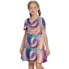 Kids  Short Sleeve Tiered Mini Dress 