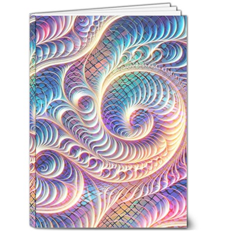 Abstract Fractal Art Swirl Pattern 5  x 7  Hardcover Notebook from ArtsNow.com