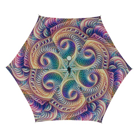 Abstract Fractal Art Swirl Pattern Automatic Folding Umbrella with Case (Small) from ArtsNow.com