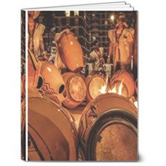 Candombe drums being tempered, montevideo, uruguay 6  x 8  Hardcover Notebook from ArtsNow.com