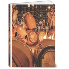 Candombe drums being tempered, montevideo, uruguay 5  x 7  Hardcover Notebook from ArtsNow.com