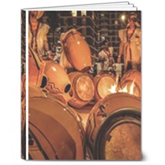 Candombe drums being tempered, montevideo, uruguay 7  x 9  Hardcover Notebook from ArtsNow.com