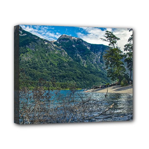 Beach At Los Alerces National Park, Chubut Province, Argentina Canvas 10  x 8  (Stretched) from ArtsNow.com