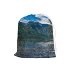 Beach At Los Alerces National Park, Chubut Province, Argentina Drawstring Pouch (Large)