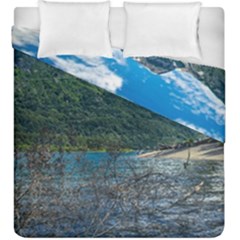 Beach At Los Alerces National Park, Chubut Province, Argentina Duvet Cover Double Side (King Size) from ArtsNow.com