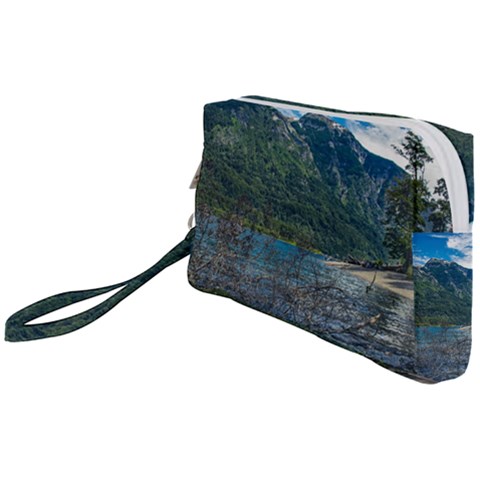 Beach At Los Alerces National Park, Chubut Province, Argentina Wristlet Pouch Bag (Small) from ArtsNow.com