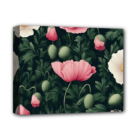 Poppy Flower Plant Petals Bloom Deluxe Canvas 14  x 11  (Stretched) from ArtsNow.com