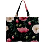 Poppy Flower Plant Petals Bloom Zipper Mini Tote Bag