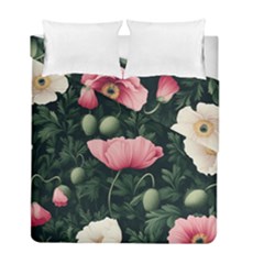 Poppy Flower Plant Petals Bloom Duvet Cover Double Side (Full/ Double Size) from ArtsNow.com