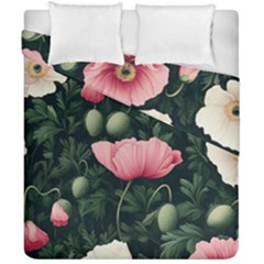 Poppy Flower Plant Petals Bloom Duvet Cover Double Side (California King Size) from ArtsNow.com