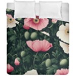 Poppy Flower Plant Petals Bloom Duvet Cover Double Side (California King Size)