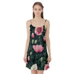 Poppy Flower Plant Petals Bloom Satin Night Slip