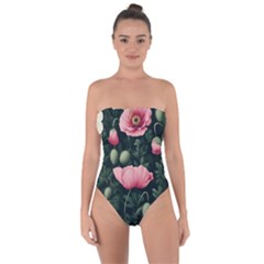 Tie Back One Piece Swimsuit 