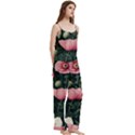 Spaghetti Top Long Pants Satin Pajamas Set 