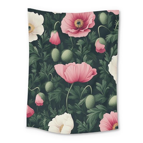 Poppy Flower Plant Petals Bloom Medium Tapestry from ArtsNow.com