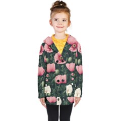 Kids  Double Breasted Button Coat 