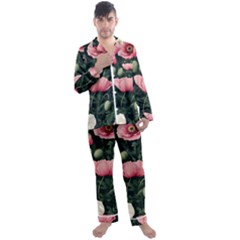 Men s Long Sleeve Satin Pajamas Set 