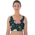 Poppy Flower Plant Petals Bloom Velvet Crop Top