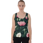 Poppy Flower Plant Petals Bloom Velvet Tank Top