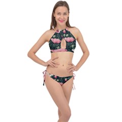 Cross Front Halter Bikini Set 