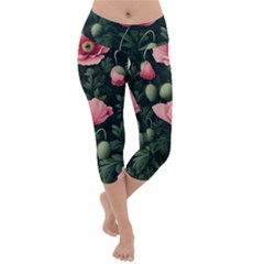 Lightweight Velour Capri Yoga Leggings 