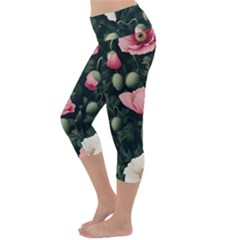 Lightweight Velour Capri Yoga Leggings 