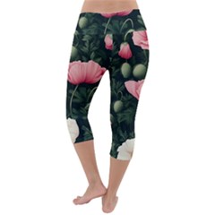 Lightweight Velour Capri Yoga Leggings 