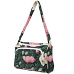 Poppy Flower Plant Petals Bloom Front Pocket Crossbody Bag