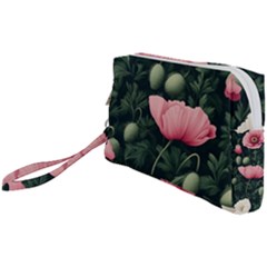 Poppy Flower Plant Petals Bloom Wristlet Pouch Bag (Small) from ArtsNow.com