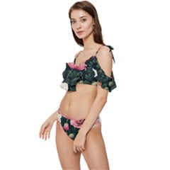 Ruffle Edge Tie Up Bikini Set	 