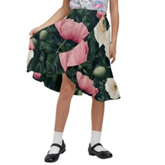 Kids  Ruffle Flared Wrap Midi Skirt 