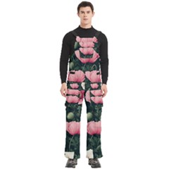 Poppy Flower Plant Petals Bloom Men s Side Zip Front Pouch Ski And Snowboard Bib Pants	 from ArtsNow.com