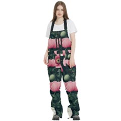 Women s Front Zip Ski And Snowboard Bib Pants 