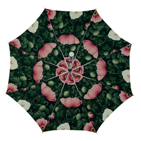 Poppy Flower Plant Petals Bloom Automatic Folding Umbrella with Case (Medium) from ArtsNow.com