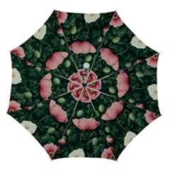 Poppy Flower Plant Petals Bloom Automatic Folding Umbrella with Case (Medium) from ArtsNow.com