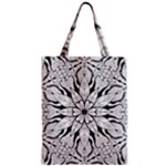 Seamless Tiling Pattern Hand Drawn Black White Zipper Classic Tote Bag