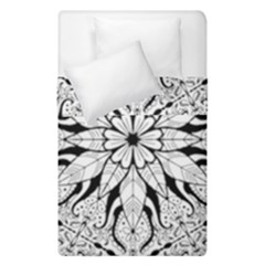 Seamless Tiling Pattern Hand Drawn Black White Duvet Cover Double Side (Single Size) from ArtsNow.com