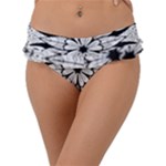 Seamless Tiling Pattern Hand Drawn Black White Frill Bikini Bottoms